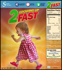 Birthday Cereal Box Invitation Example